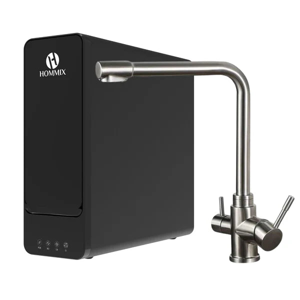 HydRO Under Sink Tankless RO System With Hommix Sasani 304 Stainless Steel 3-Way Tap