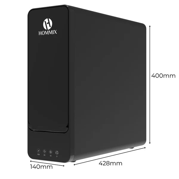 Hommix hydRO Under Sink Tankless RO System With Hommix Olaf 304 Stainless Steel 3-Way Tap