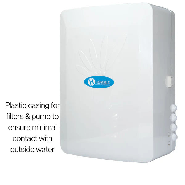 Hommix M800 Pumped 6 stage RO Under Sink Drinking Water Filter System with Alkaline Filter