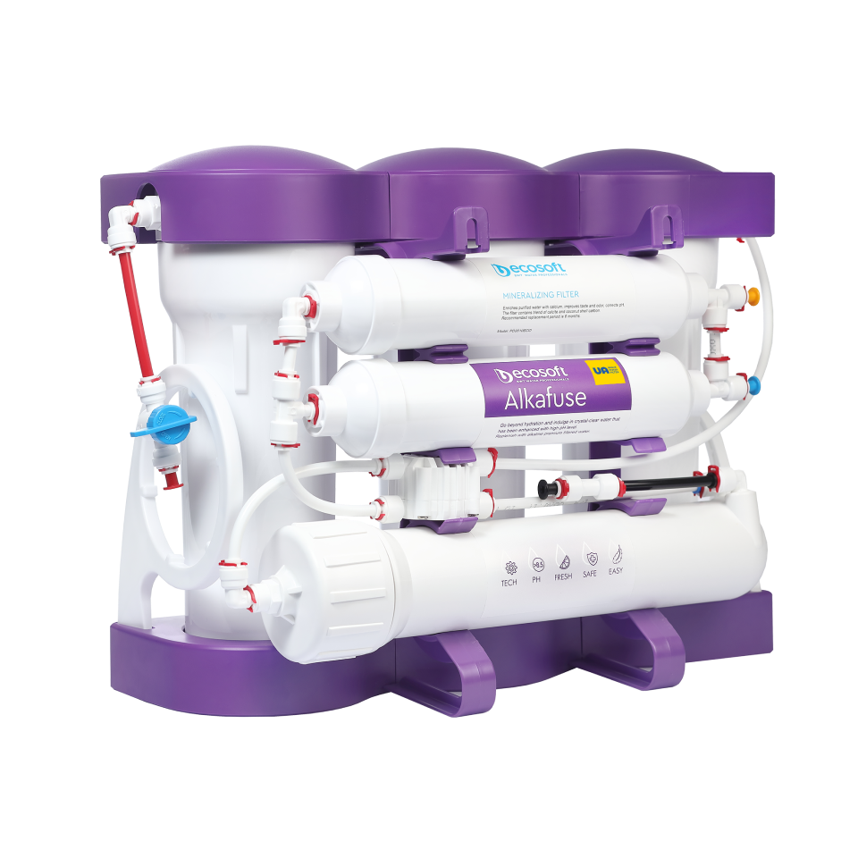 Ecosoft P'URE Alkafuse Reverse Osmosis Filter System with Pump