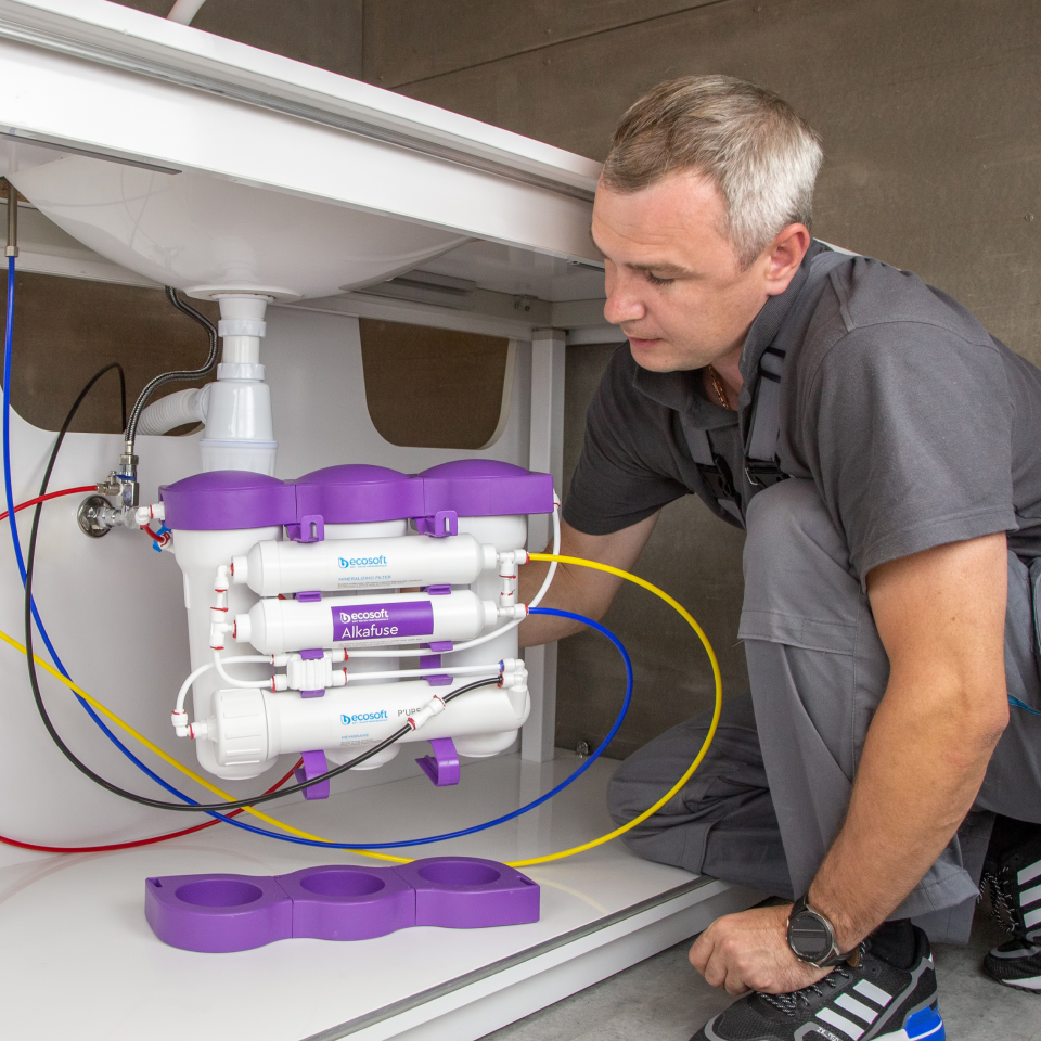 Ecosoft P'URE Alkafuse Reverse Osmosis Filter System with Pump