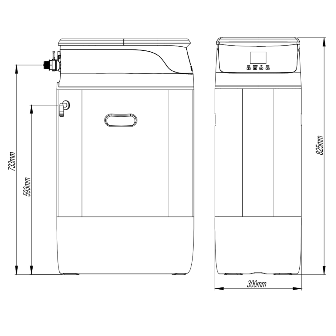 Osmio CS-20L Digital Water Softener – Compact Limescale Removal System