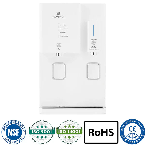 Hommix neRO 3-in-1 Countertop Reverse Osmosis Filtration System - Glacier White