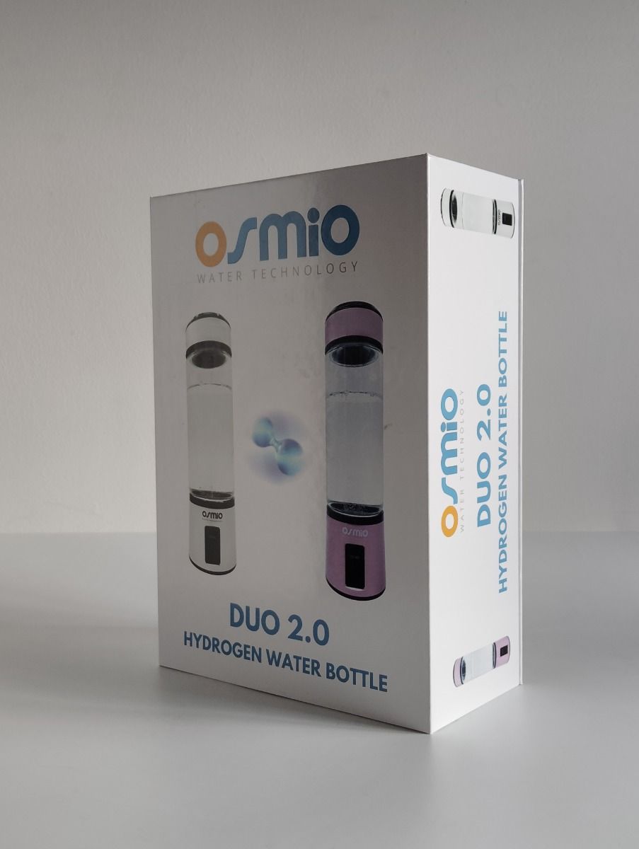 Osmio Duo 2.0 Hydrogen Water Bottle – 400ml Portable Ioniser