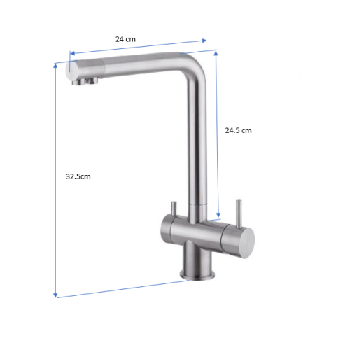 Osmio Gaia 316 Stainless Steel 3-Way Triflow Kitchen Tap