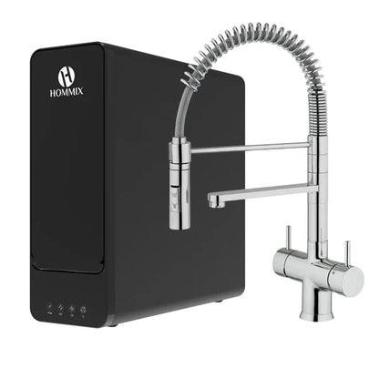 Hommix hydRO Tankless RO System & Miziana 3-Way Pull-Out Tap
