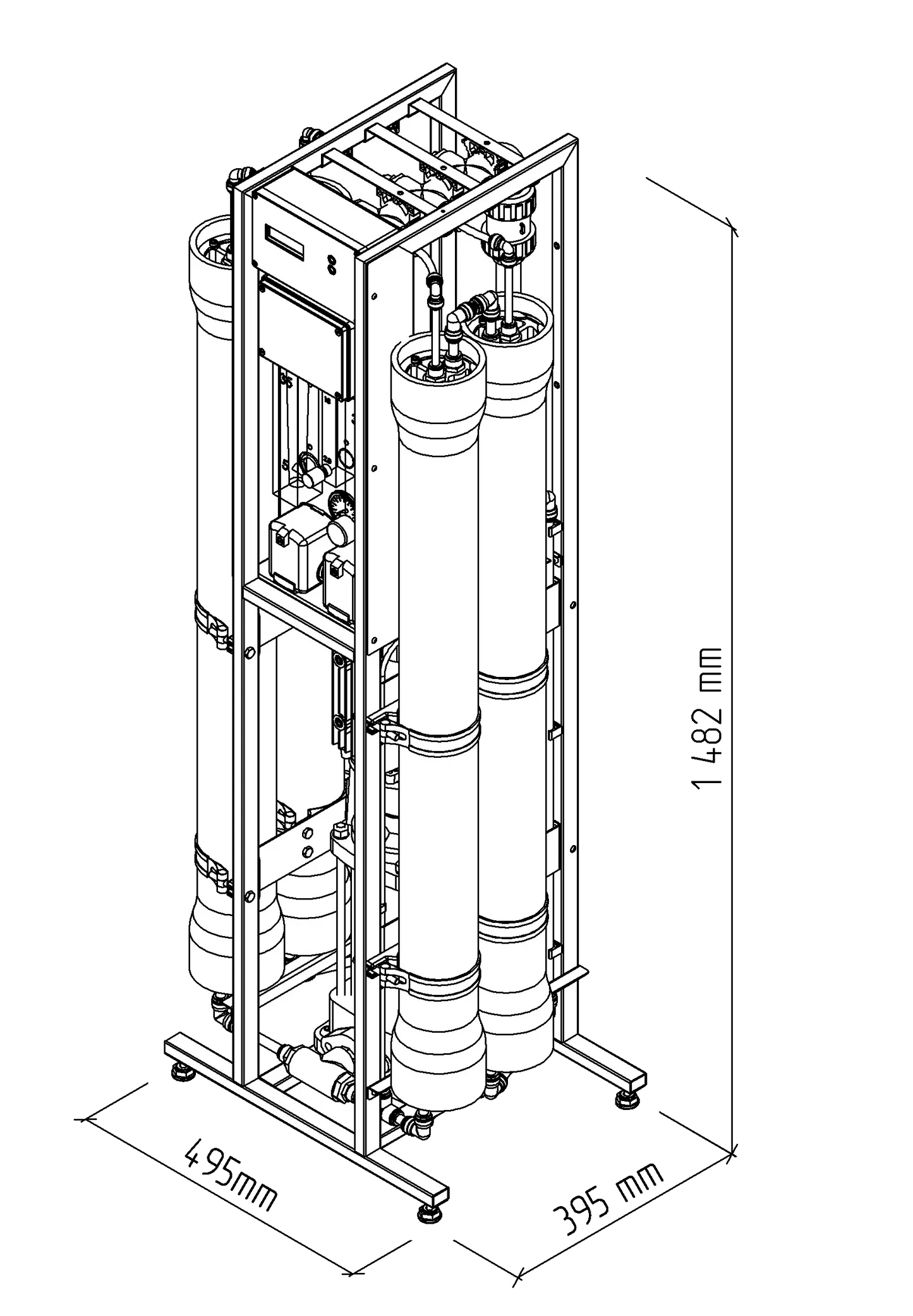 Ecosoft MO20000 Commercial Reverse Osmosis System (850 LPH)