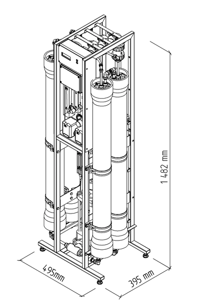 Ecosoft MO20000 Commercial Reverse Osmosis System (850 LPH)