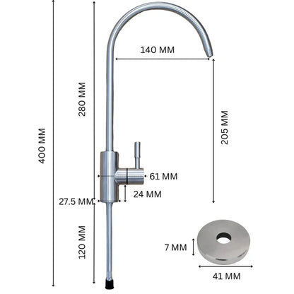 Hommix Ultra UF & Softening Drinking Water Filter with Sicilia Chrome