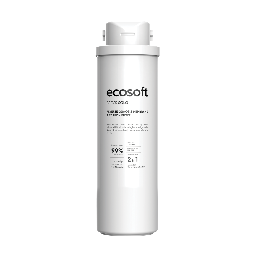 Ecosoft Membrane Element & Carbon Filter Set – Replacement for CROSS Solo RO System